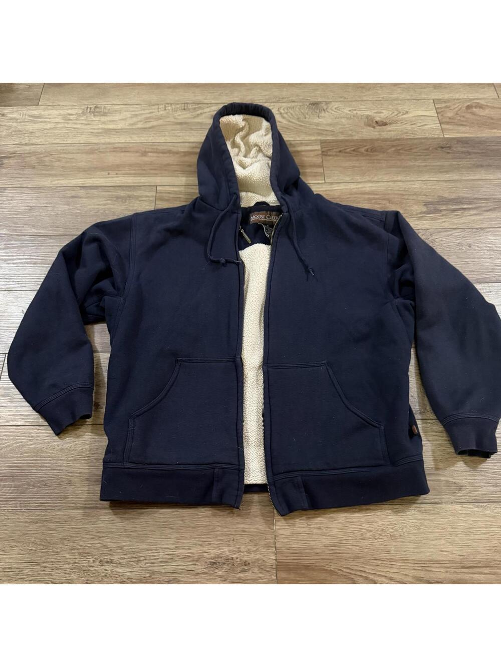 Vintage Moose Creek Sherpa Lined Hoodie Size L